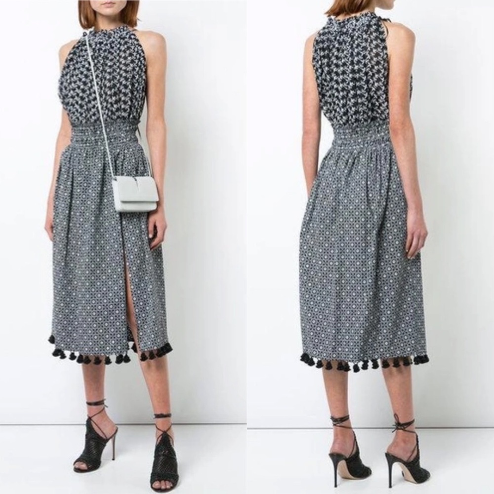 Altuzarra Ruched Floral Halter Midi Dress - Picture 3 of 10